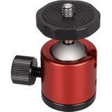 Mini 360 graden rotatie panoramische metalen kogelkop voor DSLR & digitale camera's (rood)