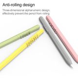 LOVE MEI Voor Apple Pencil 2 Number Letter Design Stylus Pen Siliconen Beschermhoes (Roze)