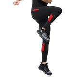 SIGETU Men Fitness Sneldrogende stretchbroek (kleur:zwart rood maat:M)