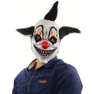 Halloween Festival partij Latex Wizard Clown masker hoofddeksels  met haar bang