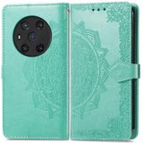 Voor eerMagic3Bloem Mandalain relifFlip LeatherPhone Case(Groen)