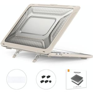 Voor MacBook Pro 13.3 A2251/A2289/A2338 ENKAY Hat-Prince 3 in 1 Beschermende Beugel Case Cover Hard Shell met TPU Toetsenbord Film/Anti-stof Pluggen  Versie: EU (Khaki)