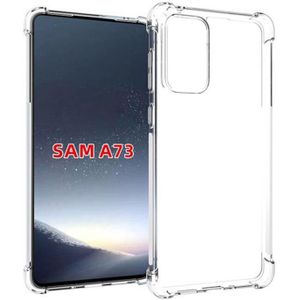 For Samsung Galaxy A73 Shockproof Non-slip Thickening TPU Phone Case(Transparent)