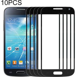 10 PCS front screen buitenste glazen lens voor Samsung Galaxy S IV mini / i9190 (zwart)