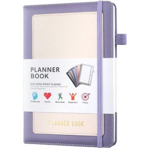 YMX-018 A5 Weekplan Maandelijks Plan Boek Zelfregulering Riem Notebook Zonder Sticker(Paars)