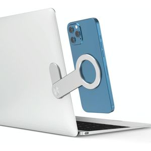 R-Just SJ05-12 Multifunctionele laptop Notebook Ronde Magnetische Gexpandeerde Metalen Beugel Houder voor iPhone 13 Series (Silver)