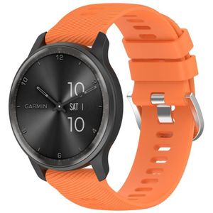 Voor Garmin Venu 20 mm gekruiste siliconen horlogeband in effen kleur