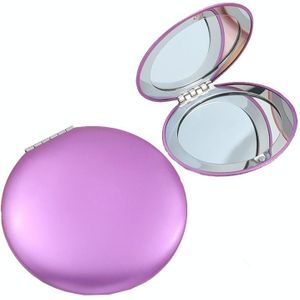 3 stks make-up kleine spiegel vouwen draagbare clamshell circulaire spiegel