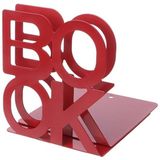 Alfabet vormige ijzeren metalen boekensteunen steun houder Desk staat voor boeken (rood)