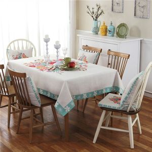 Retro patroon linnen tabel doek voor diner Home decor stofdichte tafel cover  grootte: 110x110cm (liefde voor Butterfly)
