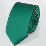 Mannen smalle casual pijl skinny stropdas slanke stropdas (diep groen)