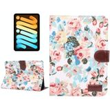 Bloemen Doek Patroon Horizontale Flip Leren Case met Slaap / Wake-up Functie & Houder & Kaart Slots & Portemonnee voor Ipad Mini 6