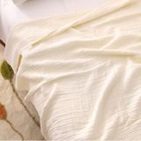 Lente en zomer dik gewassen gaas Six Layer NAP Air conditioning deken  grootte: 200x230cm  kleur: geel