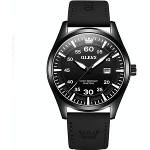 OLEVS 9962 Heren multifunctioneel waterdicht quartz horloge (zilver + zwart)