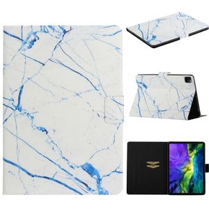 Voor iPad 11 Pro (2020) Horizontale Flip Lederen case met Holder & Card Slot & Sleep / Wake-up Functie(White Marble)