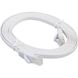 3m CAT6 ultra-dunne platte Ethernet LAN netwerkkabel  Patch leiden RJ45 (wit)