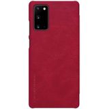Voor Samsung Galaxy Note 20 NILLKIN QIN-serie Crazy Horse Texture Horizontale Flip Lederen case met kaartsleuf (rood)