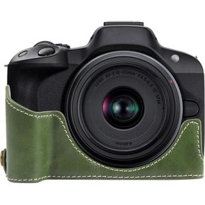 Voor Canon EOS R50 1/4 inch schroefdraad PU-lederen camera Half Case Base