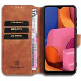 Voor Samsung Galaxy A21 (EU-versie) DG. MING Retro Oil Side Horizontale Flip Case (Bruin)