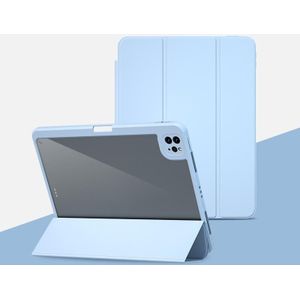 Magnetische split lederen slimme tablet case voor ipad pro 10.5 (ijs wit)