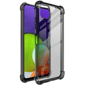 Voor Samsung Galaxy A22 5G IMAK Alle dekking Shockproof Airbag TPU Case (transparant zwart)