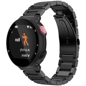 Universele Smart Watch drie stalen strips polsband horlogebandje voor Garmin Forerunner 220/230/235/630/620/735 (zwart)