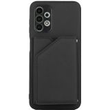 For Samsung Galaxy A13 4G Skin Feel PU + TPU + PC Back Cover Shockproof Case(Black)