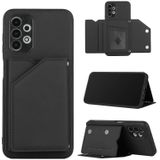 For Samsung Galaxy A13 4G Skin Feel PU + TPU + PC Back Cover Shockproof Case(Black)