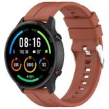 Voor Xiaomi Watch Color Sport Siliconen vervangende band Watchband met zilveren stalen gesp (Oranje)