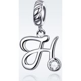 S925 Sterling Silver 26 Engels Letter Hanger DIY Armband Ketting Accessoires  Style:H