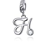 S925 Sterling Silver 26 Engels Letter Hanger DIY Armband Ketting Accessoires  Style:H