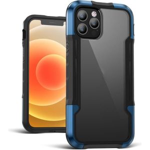 iPAKY Thunder-serie Aluminiumlegering Schokbestendige beschermhoes voor iPhone 12 Mini(Blauw)