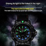 voegt MY-049 Outdoor Sports Multifunctionele Waterproof Luminous Watch Siliconen Watchstrap Watch for Heren (Zwart)