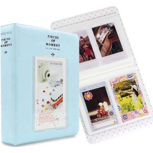 64 zakken naam kaart stukken voor Fujifilm Instax Mini 8/7s/70/25/50s/90 (hemelsblauw)