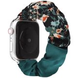 Vlinder patroon haar ring doek horlogeband voor Apple Watch Series 6 & se & 5 & 4 44mm / 3 & 2 & 1 42mm(I)