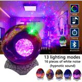 K850 LED Dinosaur Egg Afstandsbediening Bluetooth Star Projectielamp met Luidsprekerfunctie (Crack White)