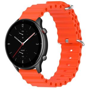 Voor Amazfit GTR 2e 22mm Ocean Style siliconen effen kleur horlogeband