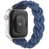 Elastische geweven horlogeband voor Apple Watch Series 6 & SE & 5 & 4 44mm / 3 & 2 & 1 42mm  Lengte:130mm(Blauw)