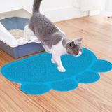 PVC Claw Shaped Cat Litter Mat Pet Placemat Anti-skid Floor Mat Pet Supplies (Lichtblauw)