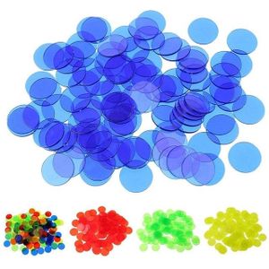 100 PCS transparante plastic casino poker chips Bingo tag token kinderen speelgoed geschenken (willekeurige kleur Dlivery)