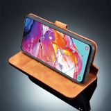 Dg. MING retro olie kant horizontale flip case voor Galaxy A10  met houder & kaartsleuven & portemonnee (bruin)
