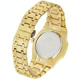 CAGARNY 6885 Octagonal Dial Quartz Dual Movement Watch Men Stainless Steel Strap Watch (Gold Shell White Dial)