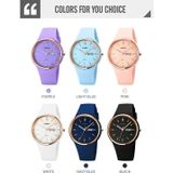 SKMEI 1747 Simple Bar Scale Dial Silicone Strap Quartz horloge voor dames