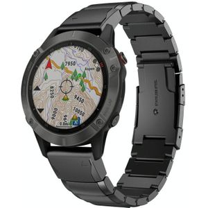 Voor Garmin Fenix 6 GPS 22 mm Tortoise Shell roestvrijstalen horlogeband