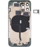 Battery Back Cover (met side keys & Card Tray & Power + Volume Flex Cable & Wireless Charging Module) voor iPhone 11 Pro(Groen)