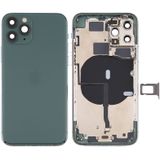 Battery Back Cover (met side keys & Card Tray & Power + Volume Flex Cable & Wireless Charging Module) voor iPhone 11 Pro(Groen)