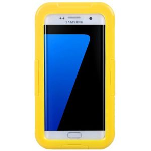 Samsung Galaxy S7 Edge / G935 beschermend IPX8 waterdicht Siliconen + kunststof Hoesje met draagriem (geel)