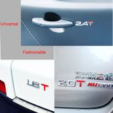 3D universele Decal verchroomd metaal 2.5T auto embleem Badge Sticker auto Trailer Gas verplaatsing identificatie  formaat: 8.5x2.5 cm