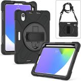 Silicone + PC Protective Case with Holder & Shoulder Strap For iPad mini 6(Black)