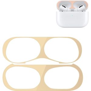 Voor Apple AirPods Pro Wireless Earphone Protective Case Metal Protective Sticker(Gold)